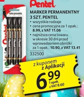 Marker permanentny 3 szt. PENTEL promocja w Selgros