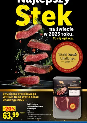 Steki z rostbefu z irlandzkiej wołowiny Black Angus promocja w Lidl