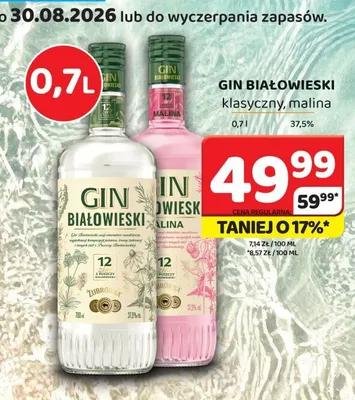 Gin Białowieski malina promocja w Delfin