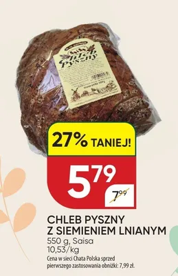 Chleb pyszny z siemieniem lnianym promocja w Chata Polska