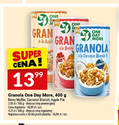 Granola Apple Pie One Day More promocja w Twój Market