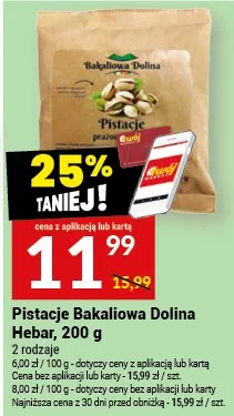 Pistacje Bakaliowa Dolina Hebar promocja w Twój Market