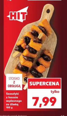 Szaszłyki z łososia wędzonego ze śliwką promocja w Kaufland