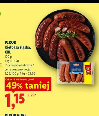 Kiełbasa śląska XXL promocja w Lidl