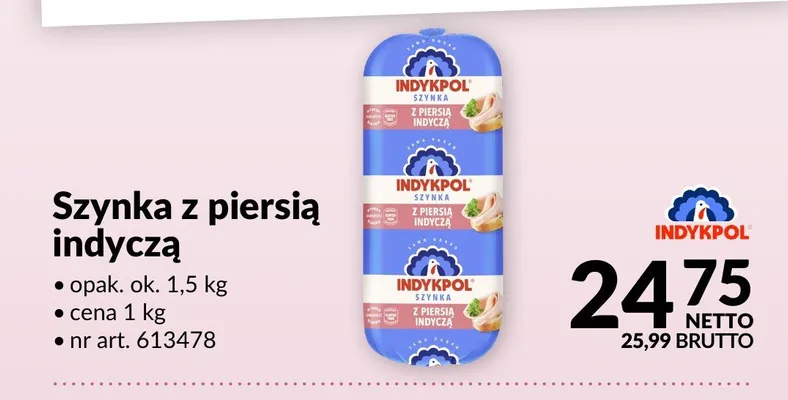 Szynka z piersią indyczą Indykpol promocja w Makro