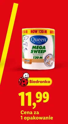 Ręcznik papierowy Queen Mega Sweep promocja w Lidl