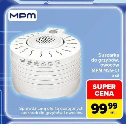 Suszarka do grzybów i owoców Mpm MSG-01 promocja w Carrefour