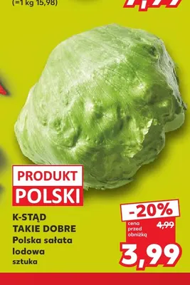 Sałata lodowa polska K-Stąd Takie Dobre promocja w Kaufland