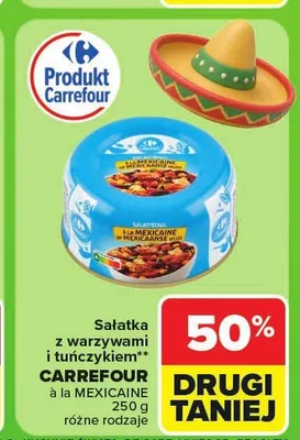 Sałatka z warzywami i tuńczykiem Carrefour à la Mexicaine promocja w Carrefour