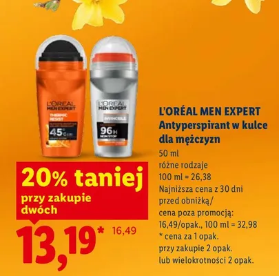 Antyperspirant w kulce dla mężczyzn promocja w Lidl