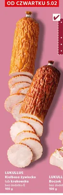 Kiełbasa żywiecka lub krakowska bez dodatku E promocja w Kaufland