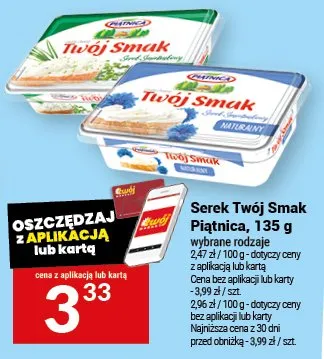 Serek twój smak piątnica promocja w Twój Market