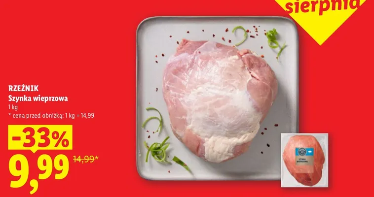 Szynka wieprzowa Rzeźnik promocja w Lidl