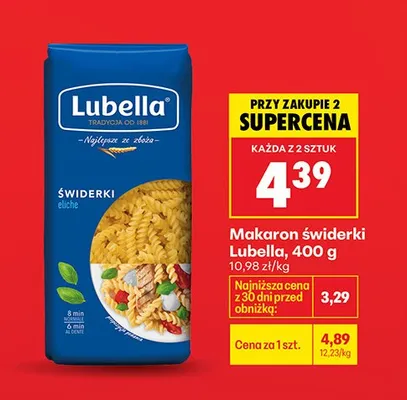 Makaron świderki promocja w Biedronka