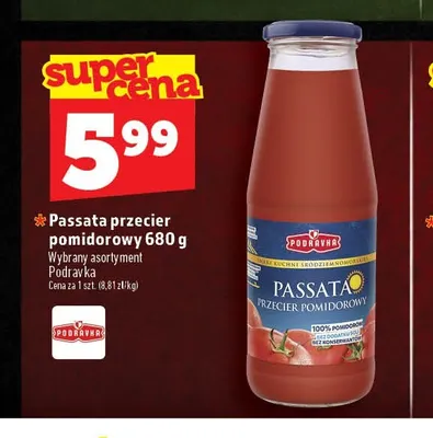 Passata przecier pomidorowy Podravka promocja w TOPAZ