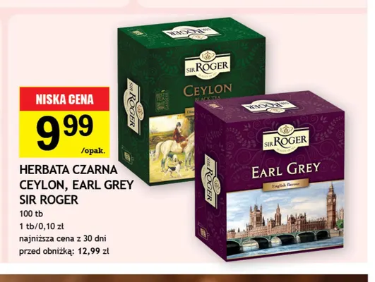 Herbata czarna Ceylon Sir Roger promocja w Gram Market