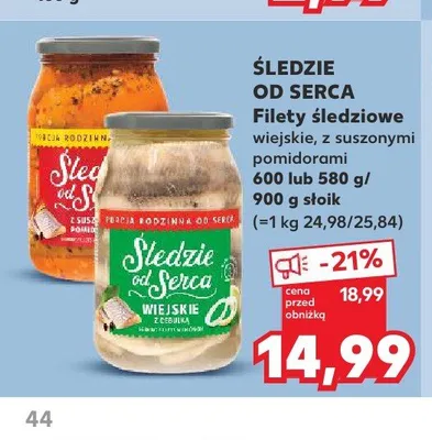 Filety śledziowe wiejskie ŚLEDZIE OD SERCA promocja w Kaufland