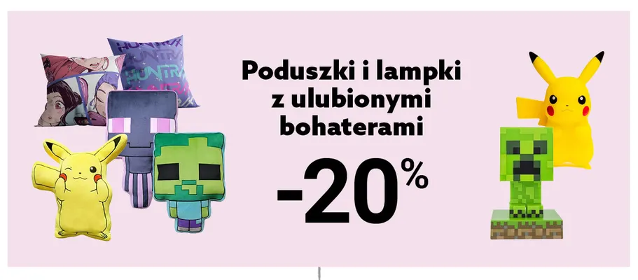 Poduszki i lampki z ulubionymi bohaterami promocja w Smyk