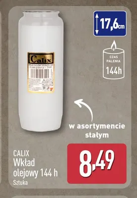 Wkład olejowy 144 h Calix promocja w Aldi