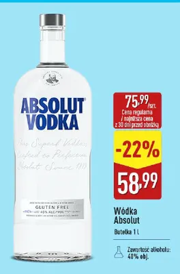 Wódka Absolut promocja w Aldi