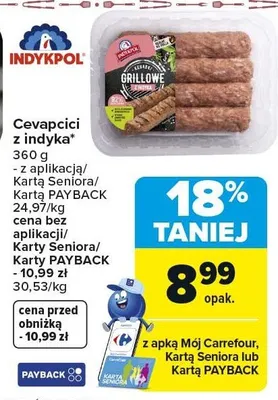 Cevapcici z indyka promocja w Carrefour