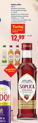 Likier Wiśniowa, Cytrynówka, Pigwówkowa lub Orzechówka promocja w Lidl