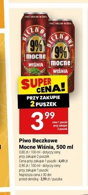 Piwo Beczkowe Mocne Wiśnia 500 ml promocja w Twój Market