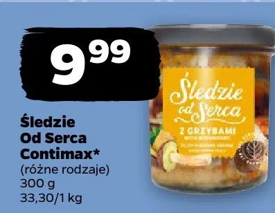 Śledzie od serca Contimax (różne rodzaje) promocja w Netto