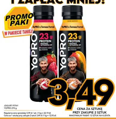 Jogurt pitny Danone YoPRO o smaku mango promocja w Kupiec