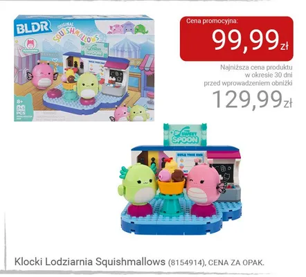 Klocki Lodziarnia Squishmallows promocja w Smyk