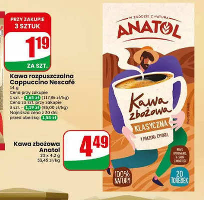 Kawa zbożowa Anatol klasyczna promocja w Dino