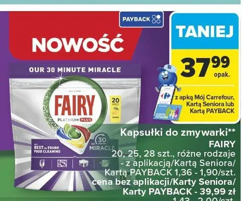 Kapsułki do zmywarki Fairy promocja w Carrefour