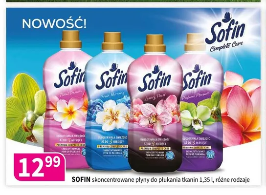 Skoncentrowany płyn do płukania tkanin Sofin Perfume Pleasure promocja w Drogerie Polskie