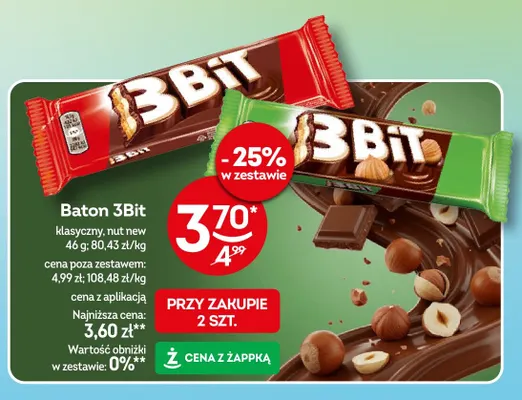 Baton 3Bit nut new promocja w Żabka