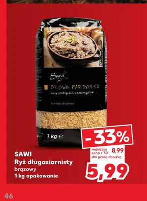 Ryż długoziarnisty brązowy Sawi promocja w Kaufland