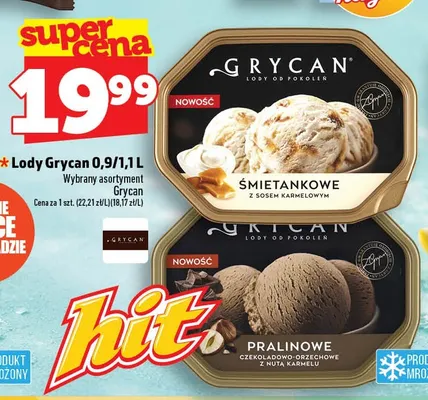 Lody Grycan Pralinowe czekoladowo-orzechowe z nutą karmelu promocja w TOPAZ