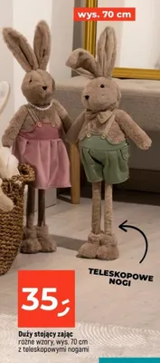 Duży stojący zając różne wzory z teleskopowymi nogami promocja w Dealz