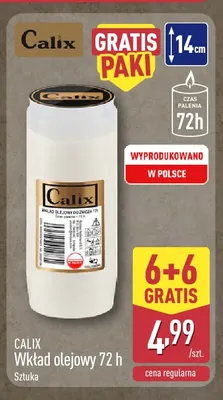 Wkład olejowy 72 h Calix promocja w Aldi