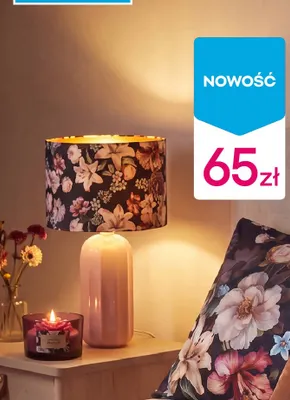Lampa ceramiczna z abażurem Pepco promocja w Pepco