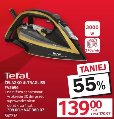 Żelazko Ultragliss FV5696 Tefal promocja w Selgros