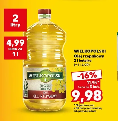Olej rzepakowy Wielkopolski promocja w Kaufland