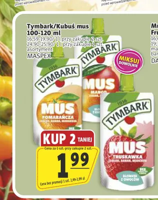 Mus truskawkowy Tymbark promocja w Prim Market