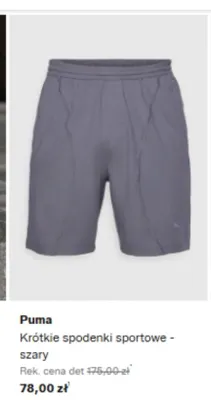Krótkie spodenki sportowe Puma szare promocja w Lounge by Zalando
