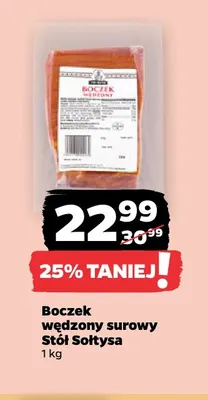 Boczek wędzony surowy Stół Sołtysa promocja w Netto