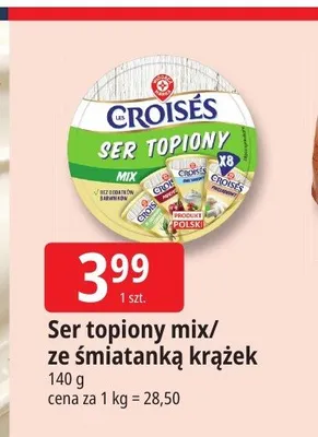 Ser topiony ze śmietanką krążek Croisés promocja w Leclerc