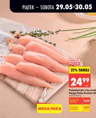 Polędwiczki z kurczaka Mega Paka Kraina Mięs promocja w Biedronka