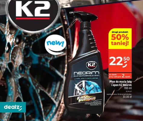 Płyn do mycia felg i opon K2 Neorim promocja w Dealz
