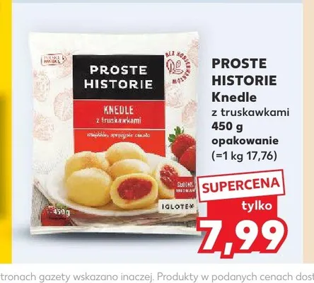 Knedle z truskawkami Proste Historie promocja w Kaufland