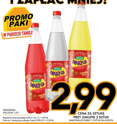 Oranżada czerwona Hellena promocja w Kupiec