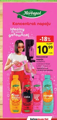 Koncentrat napoju Herbapol cola promocja w Intermarche